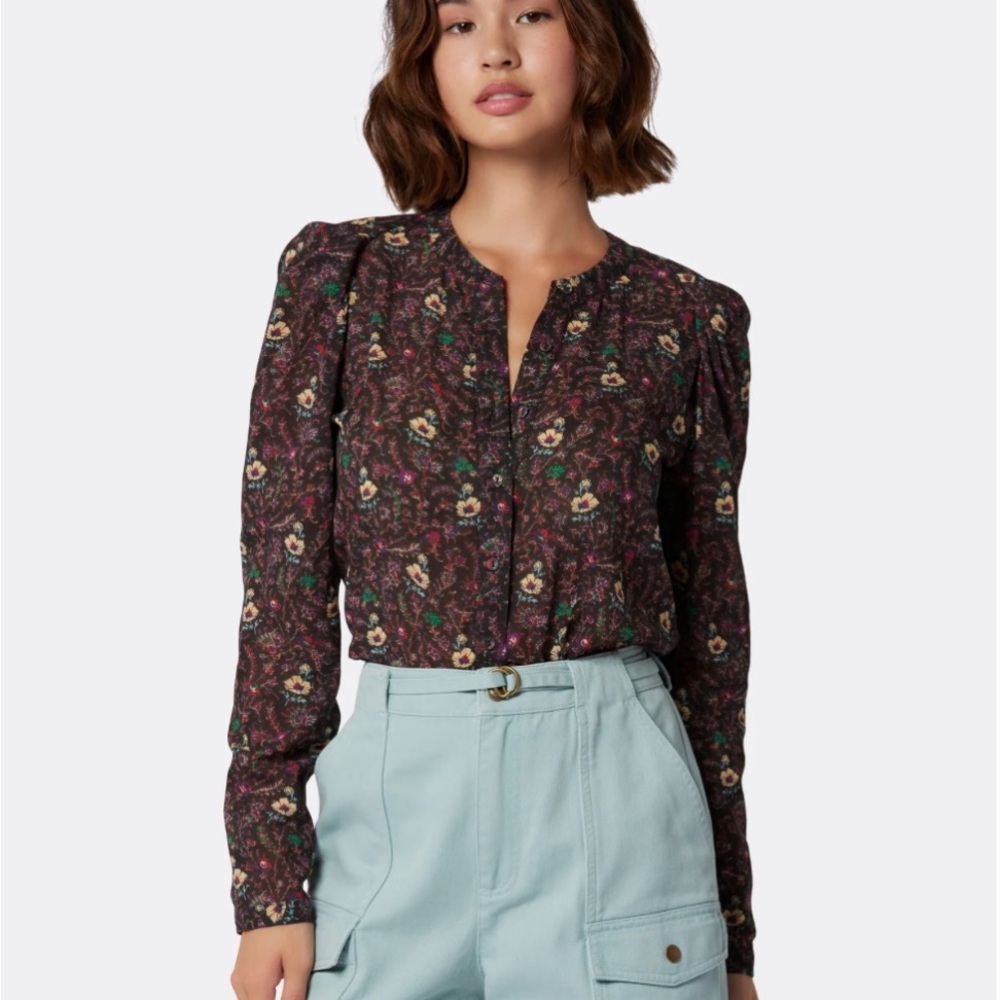 Joie Chocolate Torte Multicolor Floral Blouse